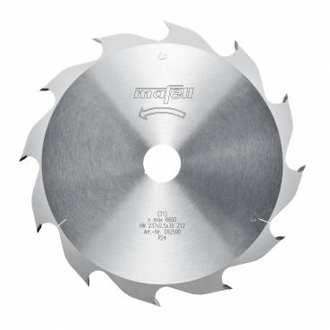Sägeblatt-HM 237 x 1,8/2,5 x 30 mm, Z 12, WZ, für Längsschnitte in Holz